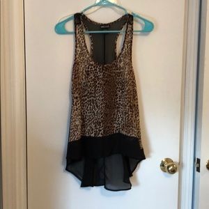 Float leopard print top